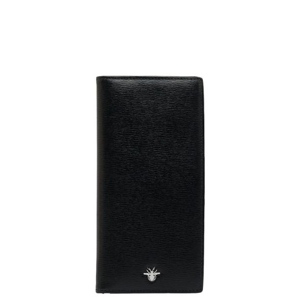 マサマサ様⭐︎Dior homme bee 蜂　長財布 ディオール ビー 蜂 長財布 ブラック レザー メンズ Dior 【中古