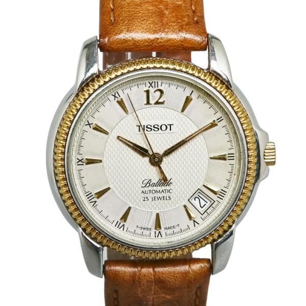 美品 TISSOT Ballade ティソ バラード レディース腕時計 ゴールド TISSOT（ティソ） Ballade バラード ベルト（社外品） 腕時計 自動巻き