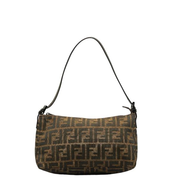 FENDI  ズッカ柄ハンドバッグ  8BN069 ナイロンキャンバス・レザー FENDI（フェンディ） ズッカ柄 ミニハンドバッグ キャンバス レザー