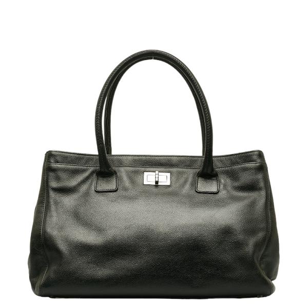 CHANEL ブラック トートバッグ 中古・古着通販】CHANEL (シャネル) トートバッグ ブラック