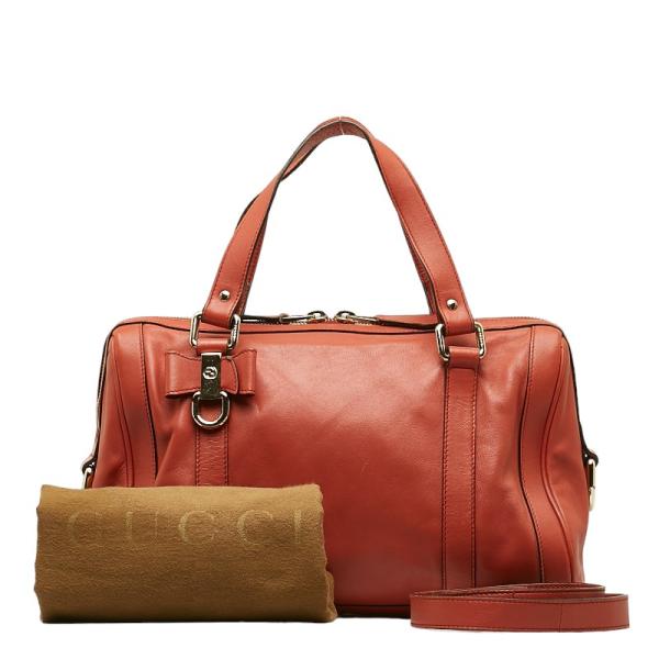 GUCCI（グッチ） リボンモチーフ ミニボストンバッグ ハンドバッグ 