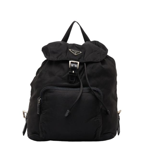 PRADAプラダ ブラック リュックバックパックレディースヴィンテージ PRADA（プラダ） リュック バックパック ブラック ナイロン レディース