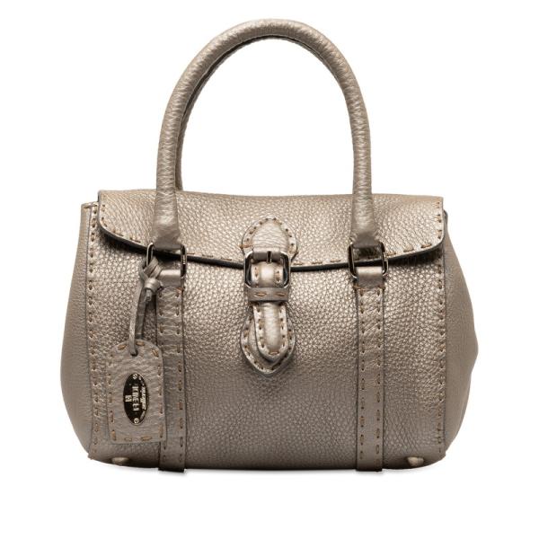 FENDIフェンディのセレリアシリーズリンダハンドバッグ FENDI（フェンディ） セレリア リンダ ミニ ハンドバッグ 8R486 グレー