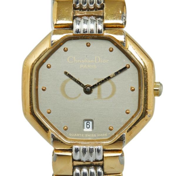 Christian Dior 48.153 オクタゴン 現状品 クリスチャンディオール オクタゴン 腕時計 48.153 クオーツ グレー