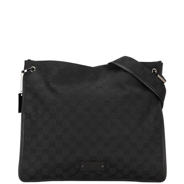 GUCCI（グッチ） GGキャンバス ショルダーバッグ R90656 ブラック