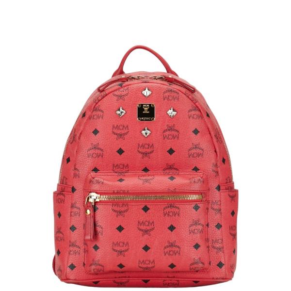 【正規品】 MCM リュック スタッズ ヴィセトス PVC レザー ブラック MCM ヴィセトス レザー×スタッズ バックパック/リュック
