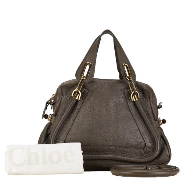 極美品✨ Chloe パラティ スモール バッグ 本革 黒 2way ロゴ型押し 極美品✨ Chloe パラティ スモール バッグ 本革 黒 2way ロゴ型