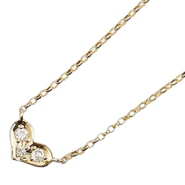 K10WG　中古品　ハート型 レディースネックレス tomatosarada K10WG 誕生石シリーズ プチハートネックレス 4月