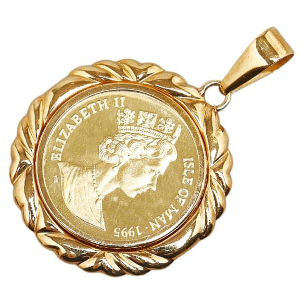 K24IG インゴット K18YG イエローゴールド マン島金貨 エリザベス女王