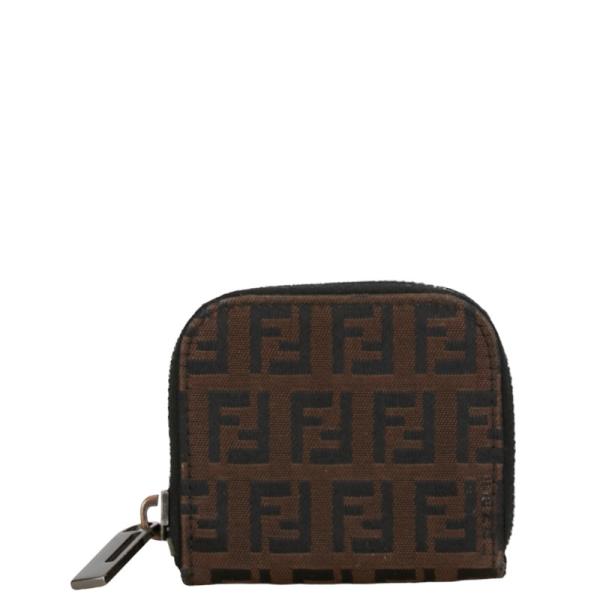【極美品】FENDIフェンディ　コインケース　ズッカ FENDI フェンディ ズッカ コインケース 8M0070 ブラウン
