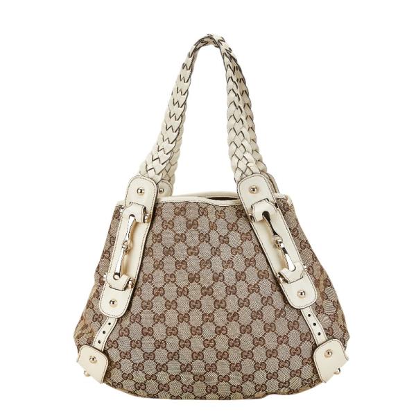 【美品】グッチ/トートバッグ/GGキャンバスレザー/ホースビッド/162900 GUCCI（グッチ） GGキャンバス ホースビット トートバッグ ショルダー