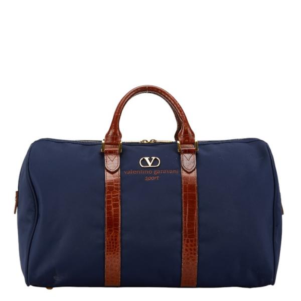 ヴァレンチノ ガラバーニスポーツ ボストンバッグ ネイビー ブラウン