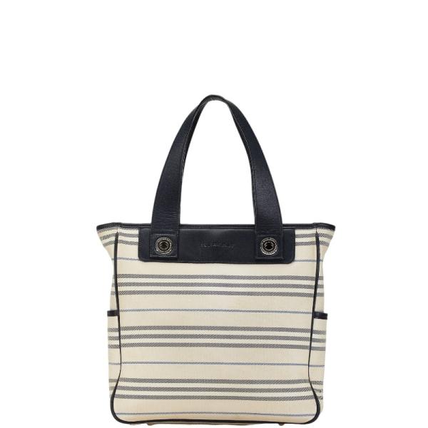 BURBERRY（バーバリー） ボーダー トートバッグ ハンドバッグ ベージュ 