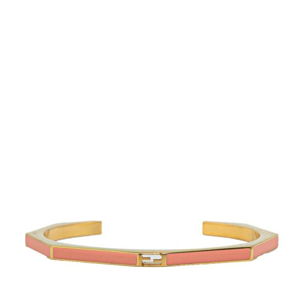 FENDI（フェンディ） バングル ブレスレット #M ゴールド ピンク