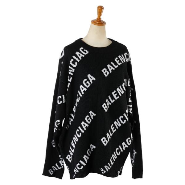 美品 バレンシアガ ロゴ セーター サイズ：S コットン レディース BALENCIAGA 【1-0174384】 BALENCIAGA（バレンシアガ） ロゴ セーター サイズ：S ブラック