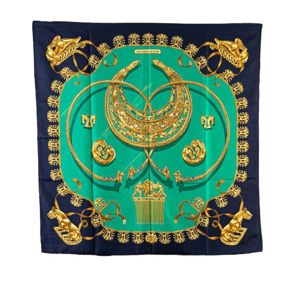 HERMES（エルメス） カレ90 LES CAVALIERS D'OR 黄金ノ騎士 スカーフ