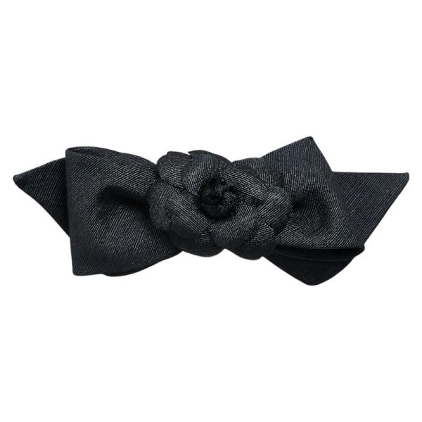 シャネル CHANEL カメリアリボン バレッタ新品 CHANEL シャネル 花 カメリア モチーフ リボン バレッタ 髪留め