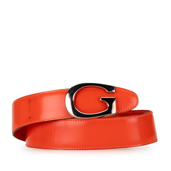 GUCCI（グッチ） Gバックル ベルト 037 194 0956 オレンジ レザー