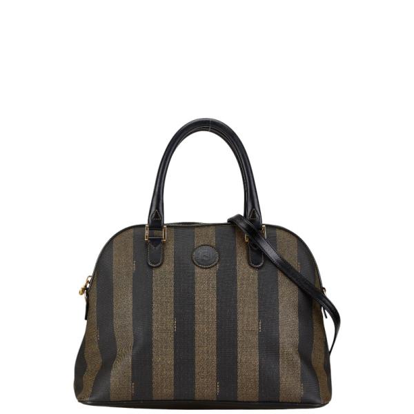 美品✨ フェンディ ハンドバッグ 2way ペカン柄 ガンチーニ pvc レザー FENDI フェンディ ペカン ハンドバッグ ショルダーバッグ 2WAY