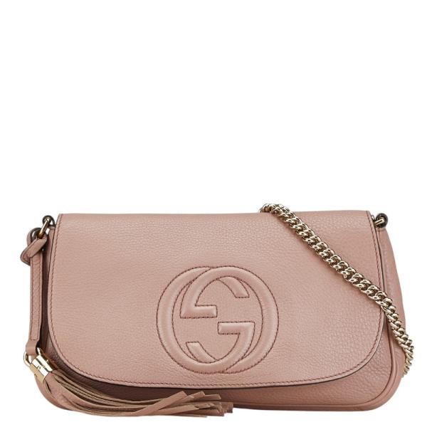 GUCCI ソーホー　SOHO パテントレザー チェーンショルダーバッグ　ピンク GUCCI ソーホー SOHO パテントレザー チェーンショルダーバッグ