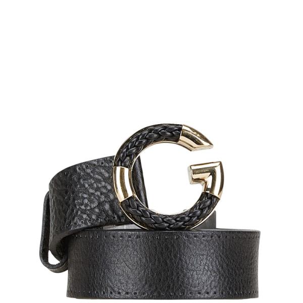 GUCCI グッチ Gバックル ベルト 80.32 233233 ブラック ゴールド