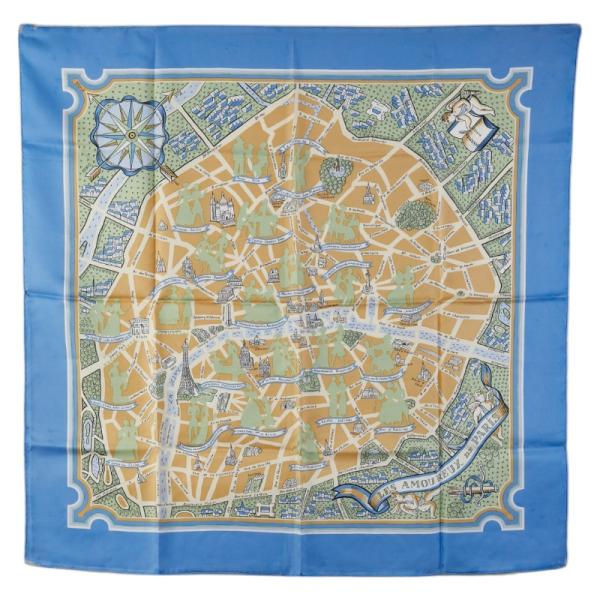 HERMES エルメス カレ90 LES AMOUREUX DE PARIS パリの恋人たち HERMES エルメス カレ90 LES AMOUREUX DE PARIS パリの恋人たち