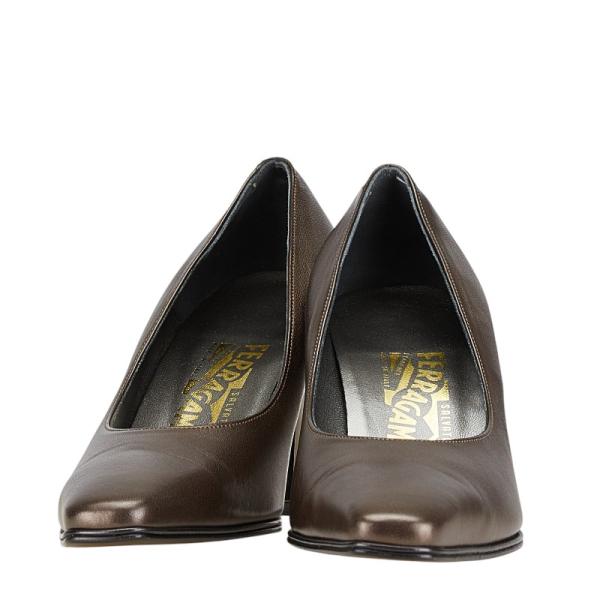 美品 Ferragamo フェラガモ フィアンマ40 パンプス レザー 8H サルヴァトーレフェラガモ パンプス ハイヒール サイズ：8 1/2C