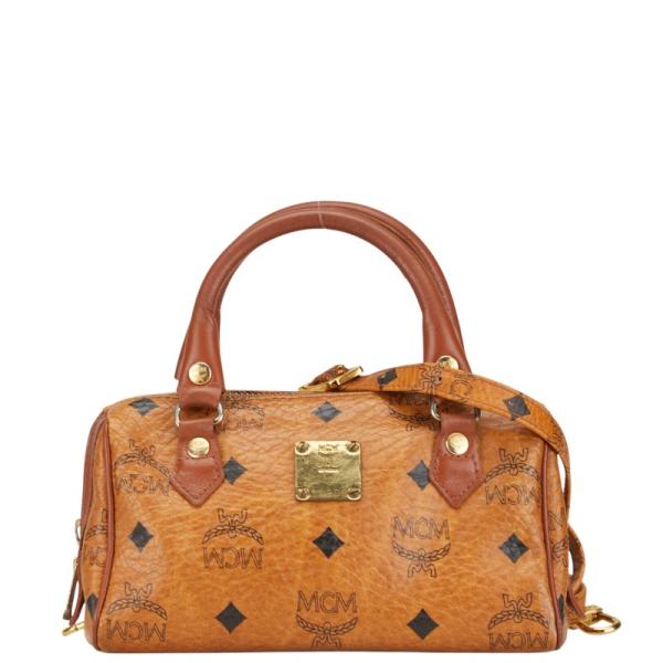 MCM エムシーエム　ハンドバッグ　ミニボストン　ヴィセトス　レザー　モノグラム MCM エム シー ヴィセトス ロゴグラム ミニボストンバッグ