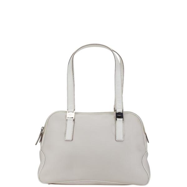 サルヴァトーレフェラガモ ハンドバッグ AU-21 1233 グレー キャンバス  