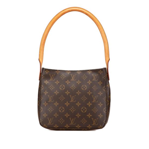 美品 LOUIS VUITTON ルイヴィトン モノグラム ルーピングMM ブラウン ゴールド金具 PVC /レザー M51146 ショルダーバッグ レディース 601540 【中古】 LOUIS VUITTON（ルイ・ヴィトン） ルイ ヴィトン モノグラム