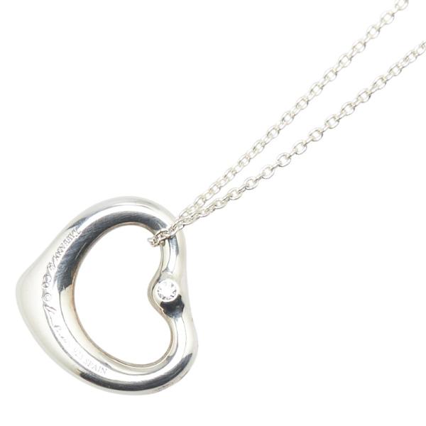 TIFFANY オープン ハート 2P ダイヤ ネックレス シルバー SV TIFFANY オープン ハート 2P ダイヤ ネックレス シルバー SV