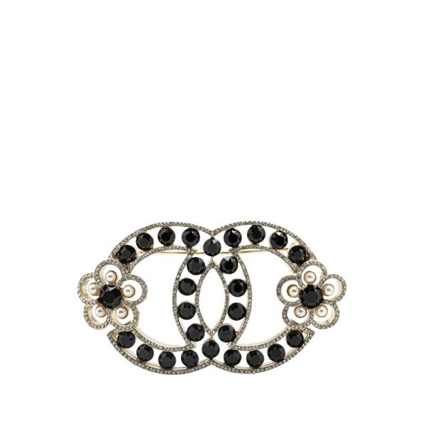 新品　シャネル　ココマーク　ストーン　フェイクパール　ブローチ　フラワーモチーフ CHANEL（シャネル） ココマーク 花 フラワー モチーフ ラインストーン