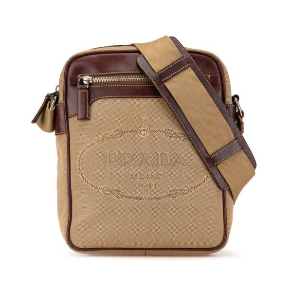 プラダスポーツ ショルダーバッグ カメラバッグ キャンバス レザー ベージュ プラダスポーツ ショルダーバッグ カメラバッグ キャンバス