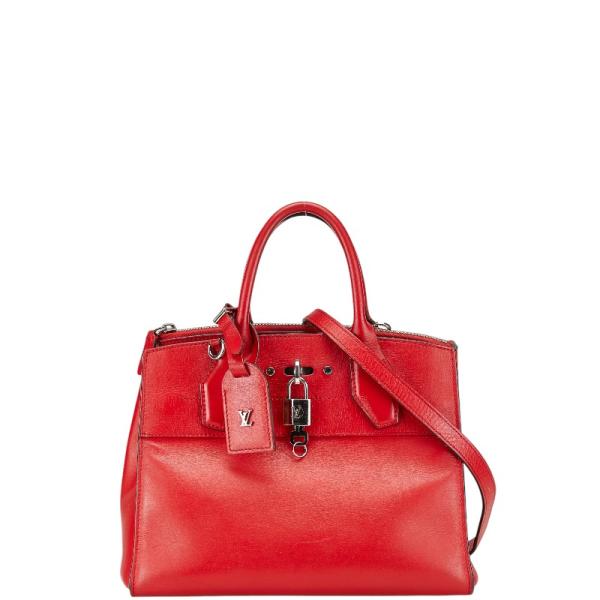 ルイ ヴィトン シティスティーマーPM ハンドバッグ ショルダーバッグ 2WAY M51030 ルージュ レッド レザー LOUIS VUITTON 【中古】 LOUIS VUITTON（ルイ・ヴィトン） ルイ ヴィトン シティスティーマーPM