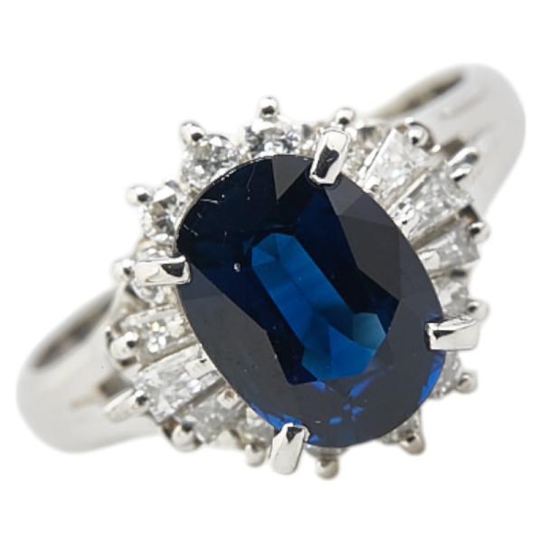 Pt900 プラチナ ブルーサファイア1.92ct ダイヤ0.46ct リング Pt900 プラチナ ブルーサファイア1.92ct ダイヤ0.46ct リング