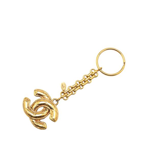 CHANEL（シャネル） ココマーク マトラッセ キーホルダー ゴールド 
