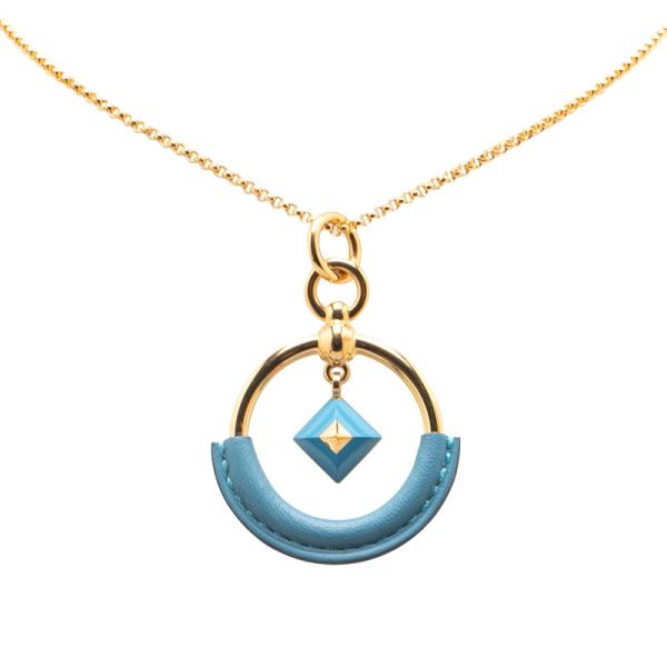 HERMES エルメス ループ メドール ネックレス ブルージーン HERMES エルメス ループ メドール ネックレス ブルージーン