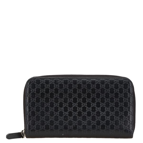 GUCCI（グッチ） マイクログッチシマ ラウンドファスナー 長財布