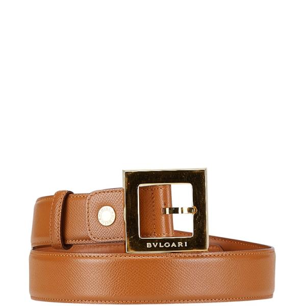BVLGARI ブルガリ ベルト ブラウン レザー レディース 【中古】 : 銀座  