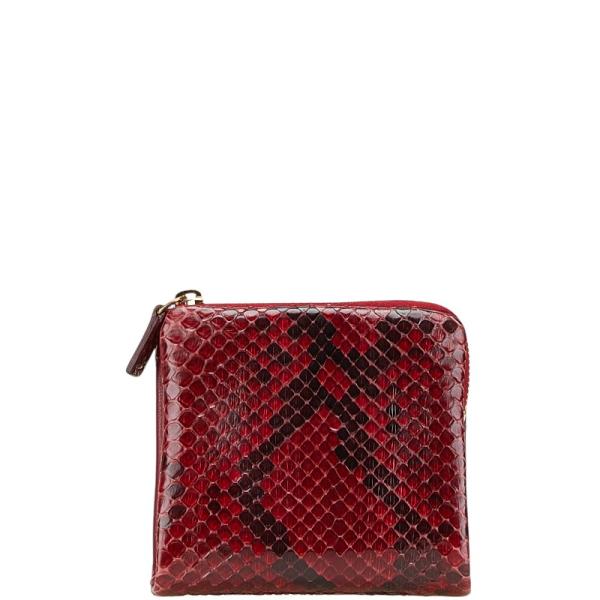 CELINE セリーヌ L字ファスナー 二つ折り財布 レッド ブラック CELINE セリーヌ L字ファスナー 二つ折り財布 レッド ブラック