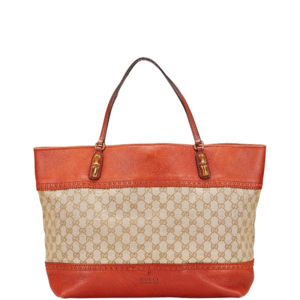 GUCCI（グッチ） GGキャンバス バンブー トートバッグ 339000 ベージュ