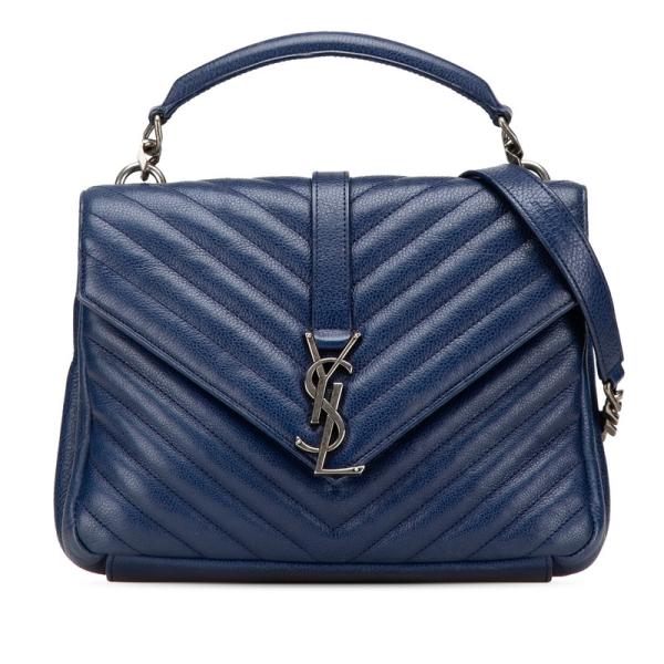 Saint Laurent モノグラム カレッジ レザー 2WAYハンドバッグ ASUS サンローラン YSL モノグラム カレッジ チェーンショルダー
