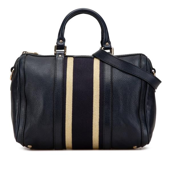 GUCCI グッチ ボストンバッグ ハンドバッグ シェリーライン 2Way 黒 GUCCI グッチ GGキャンバス シェリーライン ミニボストンバッグ