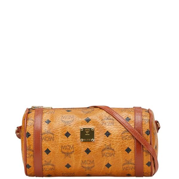 MCM エム シー ヴィセトス ロゴグラム ショルダーバッグ ブラウン PVC  