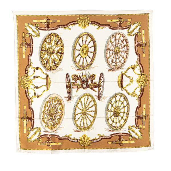 HERMES エルメスカレ90 Roues de Canon 大砲の車輪 HERMES（エルメス） カレ90 Roues de Canon 大砲の車輪 スカーフ