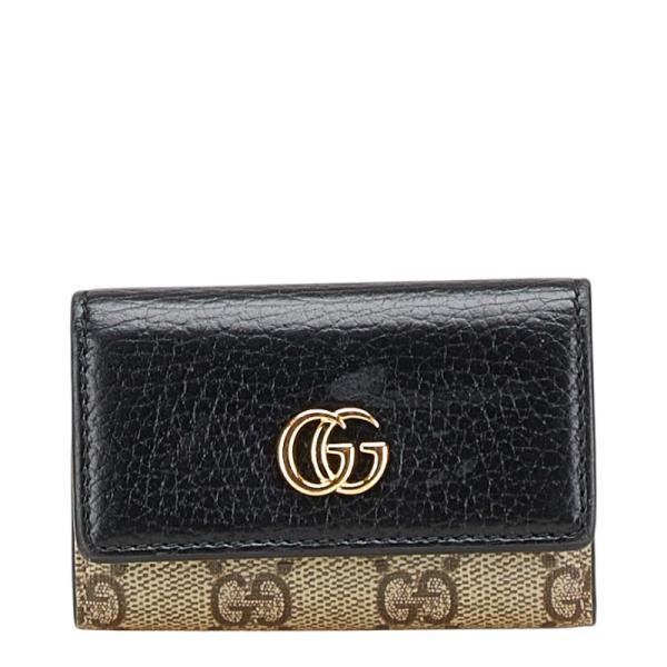 【未使用に近い】 グッチ 6連 キーケース スプリーム GG マーモント GUCCI（グッチ） GGスプリーム GGマーモント キーケース 6連 456118