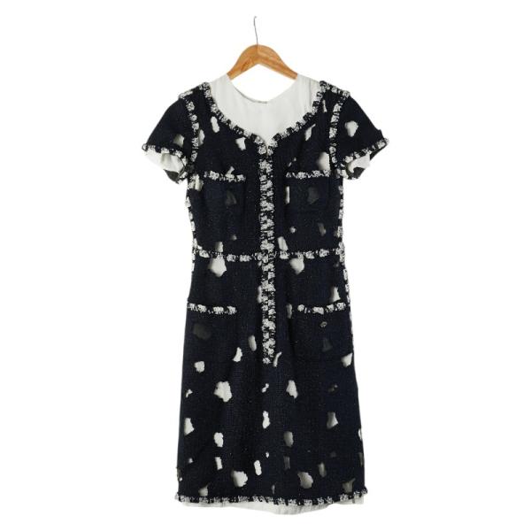 シャネルワンピース　綿 CHANEL（シャネル） ワンピース ツイード サイズ：34 P41136W04915