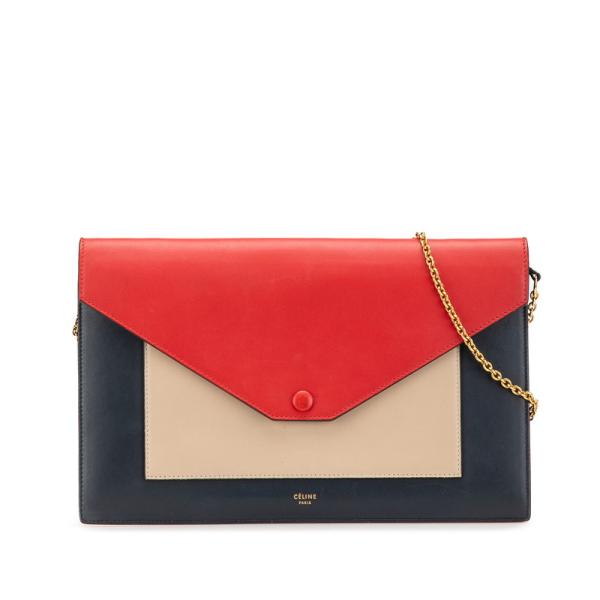 セリーヌ CELINE 長財布 チェーンウォレット レザー ボルドー×レッド レディース 送料無料【中古】 r10909a CELINE（セリーヌ） チェーンウォレット ショルダーバッグ ブラック
