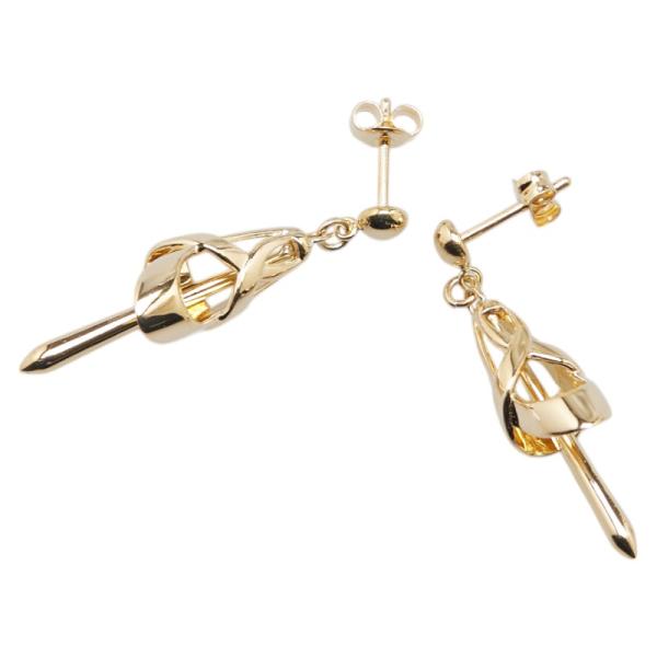 美品 K18YG イエローゴールド ピアス 【1-0211539】