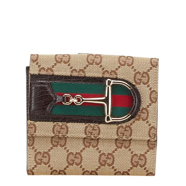 GUCCI グッチ GGキャンバス ジャッキー 二つ折り財布 シェリーライン GUCCI グッチ 二つ折り財布 05474 ジャッキー シェリーライン GG